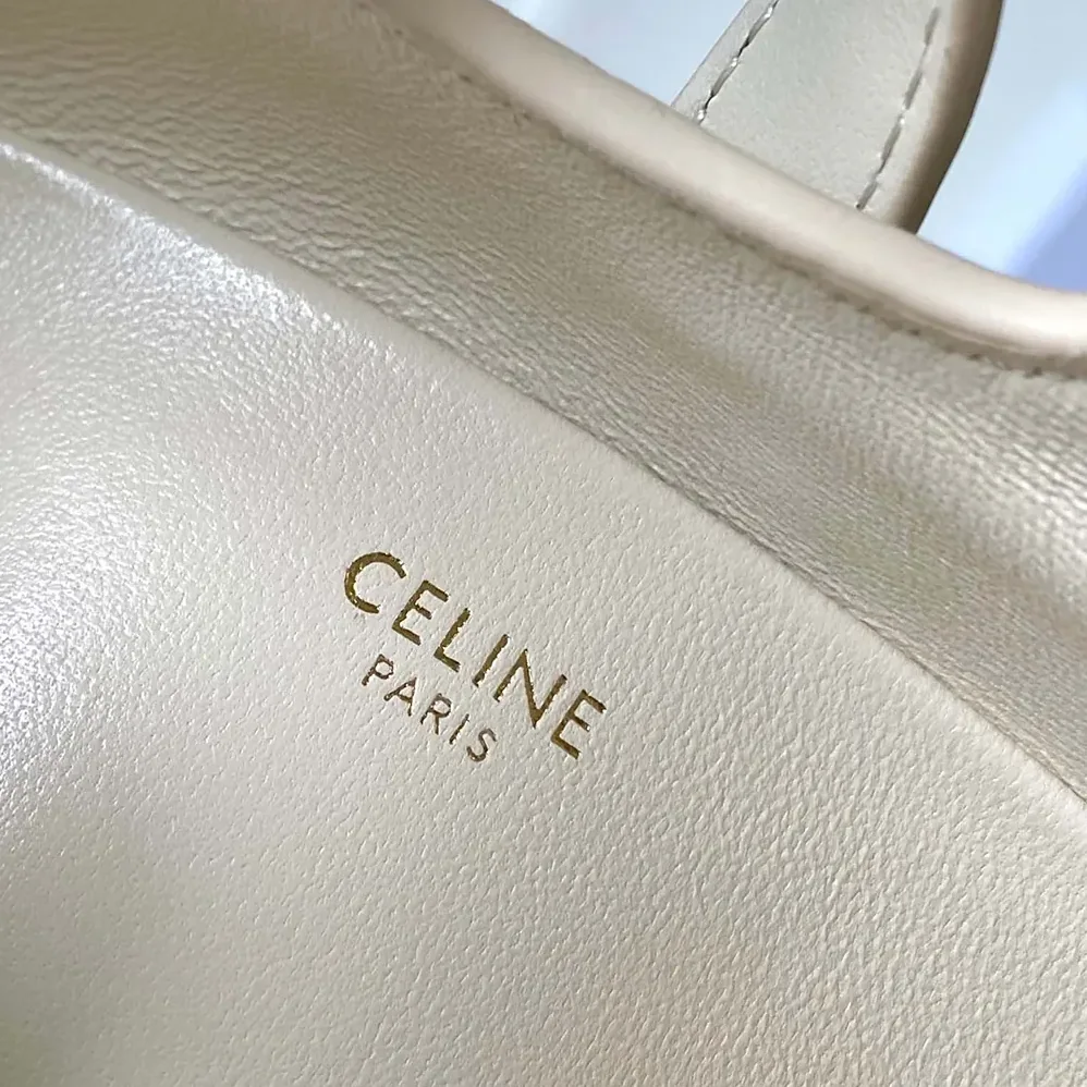Celine Shoulder Camille 16 Soft In Smooth Calfskin for Women in White