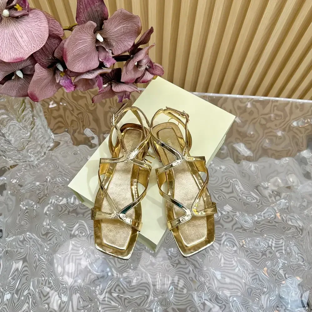 Jimmy Choo Ayla Flat Gold Metallic Leather Flats for Women Jimmy Choo Ayla Flat Gold Metallic Leather Flats for Women