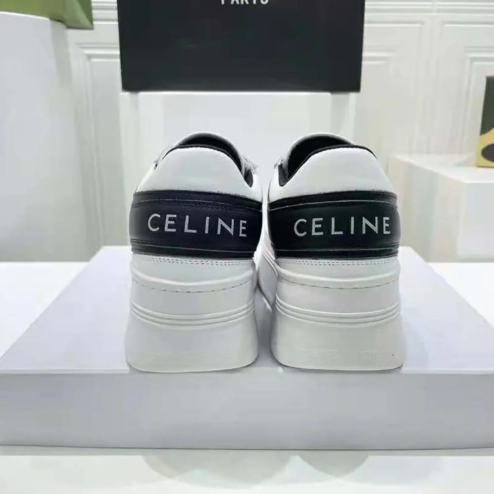 Celine Block Sneakers with Wedge Outsole in Calfskin for Women Celine Block Sneakers with Wedge Outsole in Calfskin for Women