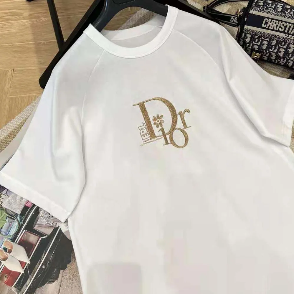 Dior Relaxed-Fit Dior by Erl T-shirt White Slub Cotton Jersey for Men Dior Relaxed-Fit Dior by Erl T-shirt White Slub Cotton Jersey for Men