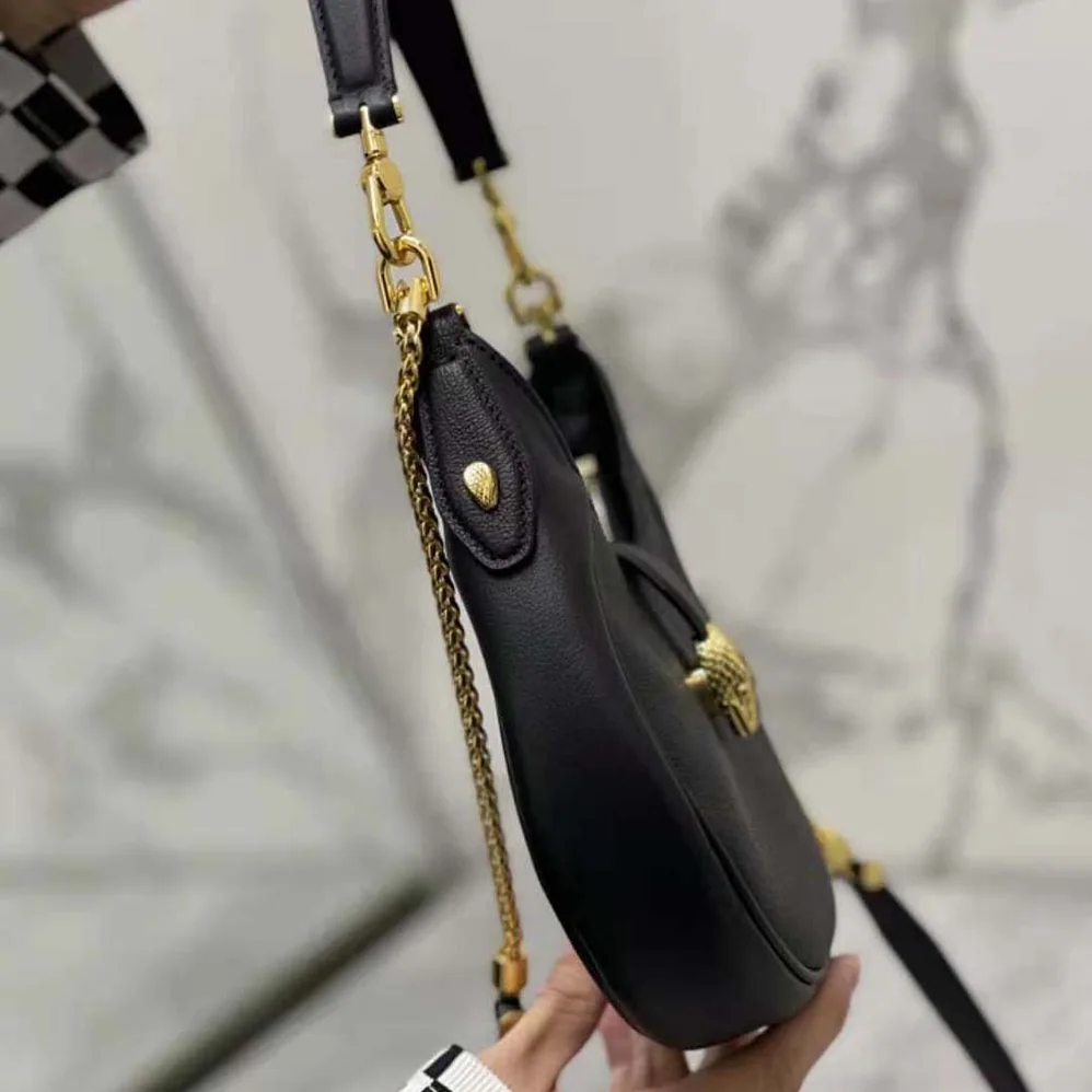 Bvlgari Serpenti Ellipse Shoulder Bag for Women in Black