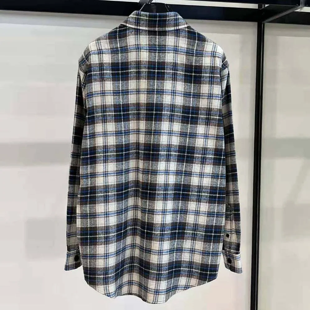 Celine Loose Shirt in Checked Cotton for Men
