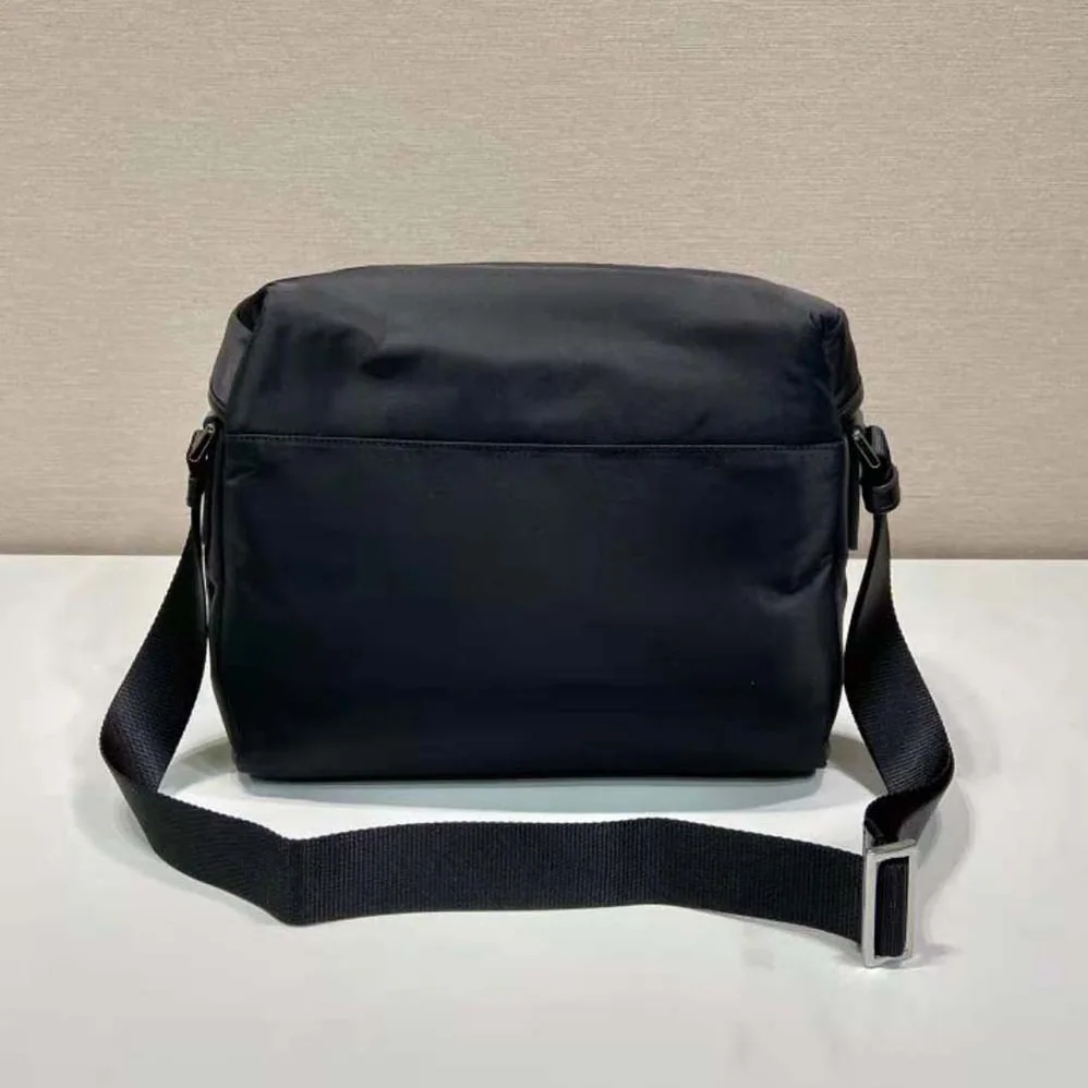 Prada Re-Nylon and Leather Shoulder Bag for Unisex in Black Prada Re-Nylon and Leather Shoulder Bag for Unisex in Black