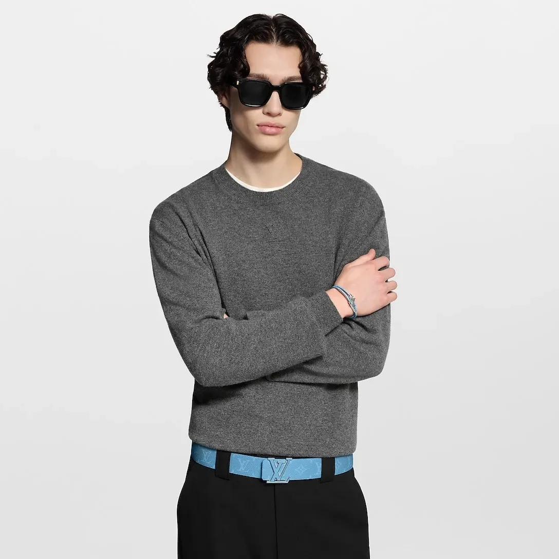 Louis Vuitton LV Initiales Reversible Belt Sky Blue