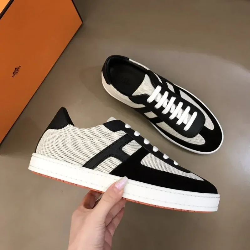 Hermes Boomerang Sneaker Beige in Black Hermes Boomerang Sneaker Beige in Black
