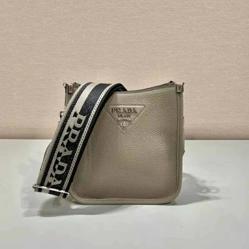 Prada Leather Mini Shoulder Bag for Unisex in Grey Prada Leather Mini Shoulder Bag for Unisex in Grey