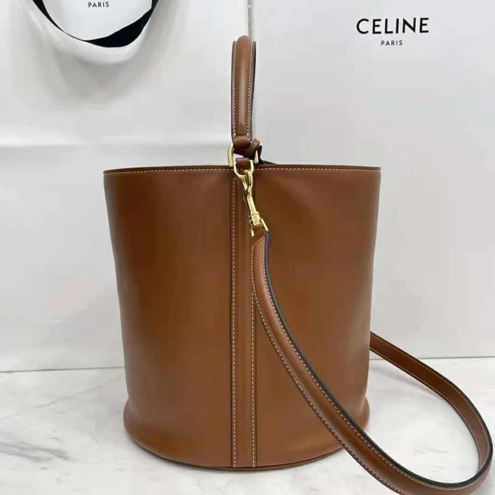Celine Bucket 16 Bag in Smooth Calfskin for Women in Brown