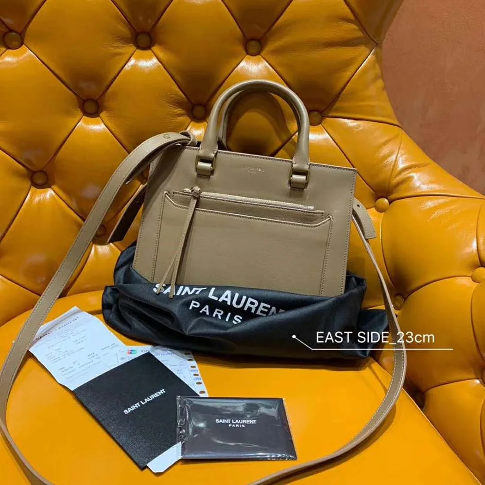 Saint Laurent YSL East Side Small Tote Bag Smooth for Women in Sandy