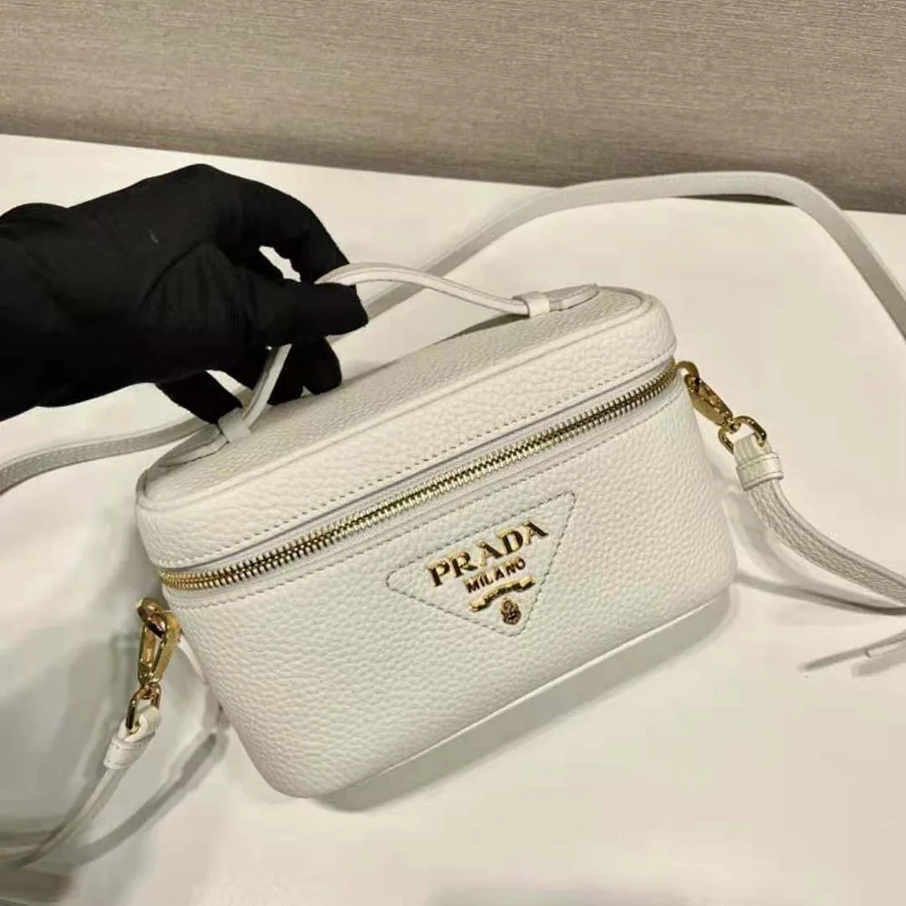 Prada Leather Mini-Bag for Women in White