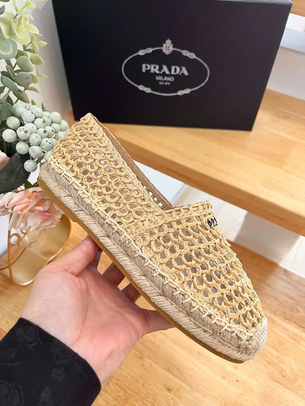 Prada Crochet Espadrilles Beige 1S055N_3LLQ_F0018_F_020