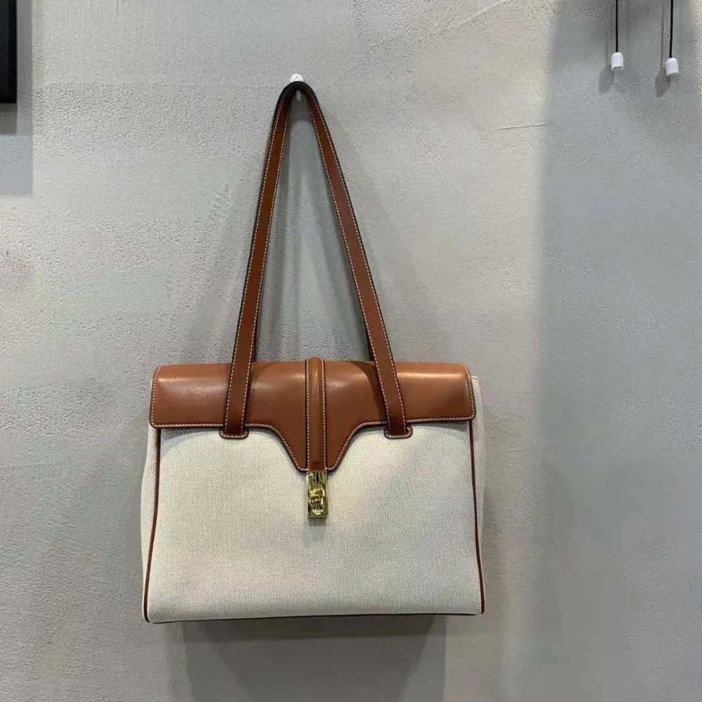 Celine Medium Soft 16 Bag in Textile and Calfskin for Women Celine Medium Soft 16 Bag in Textile and Calfskin for Women