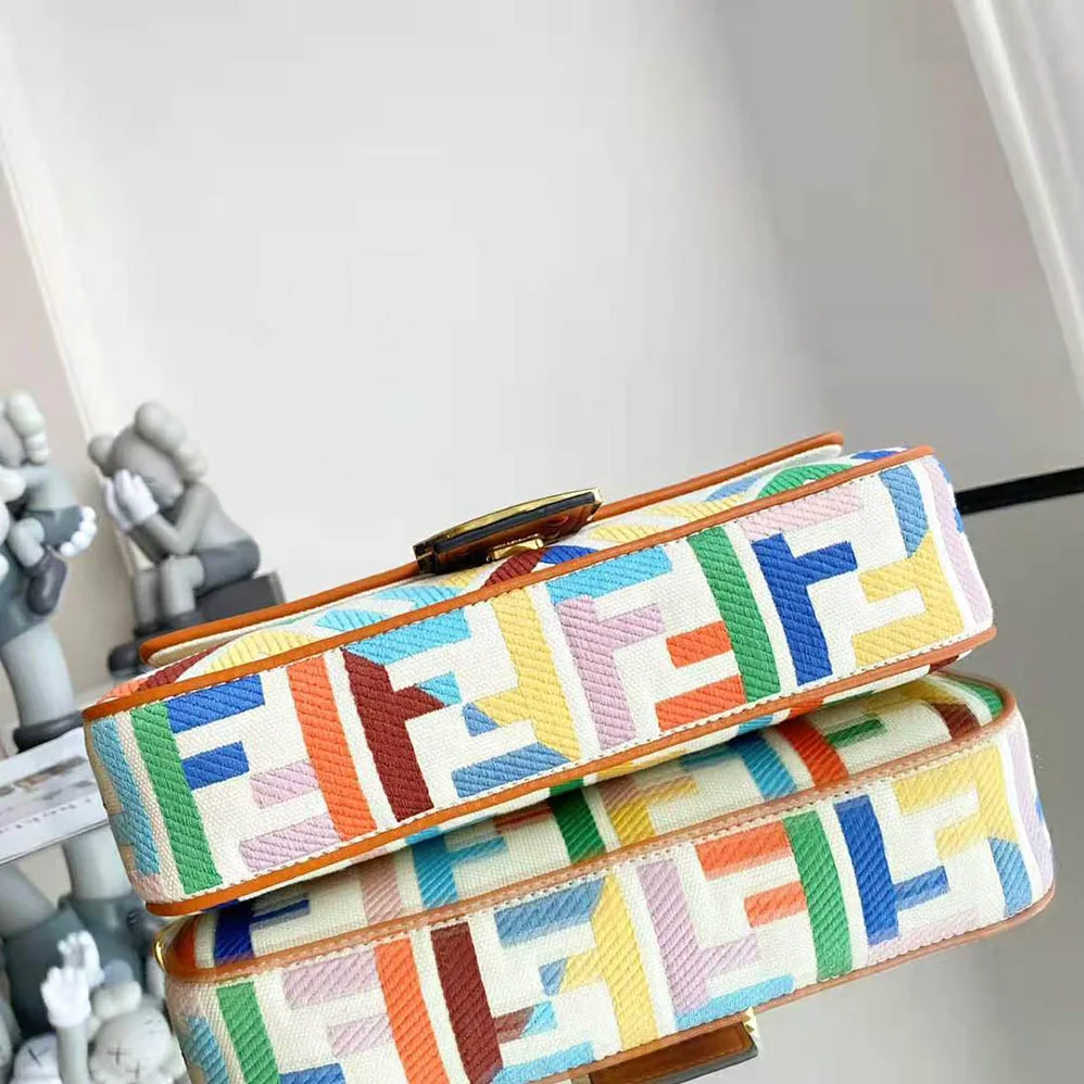 Fendi Baguette Beige Canvas Bag for Women Fendi Baguette Beige Canvas Bag for Women