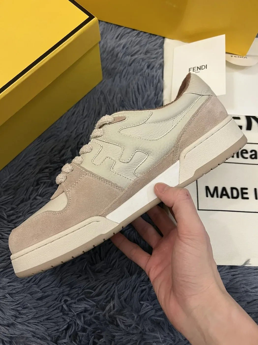 Fendi Match Low Tops Sneakers Beige/Brown 7E1493 Fendi Match Low Tops Sneakers Beige/Brown 7E1493