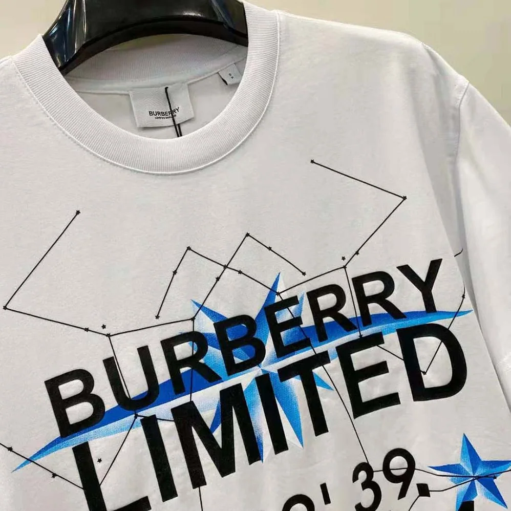 Burberry Constellations Print Oversized T-shirt for Women in White