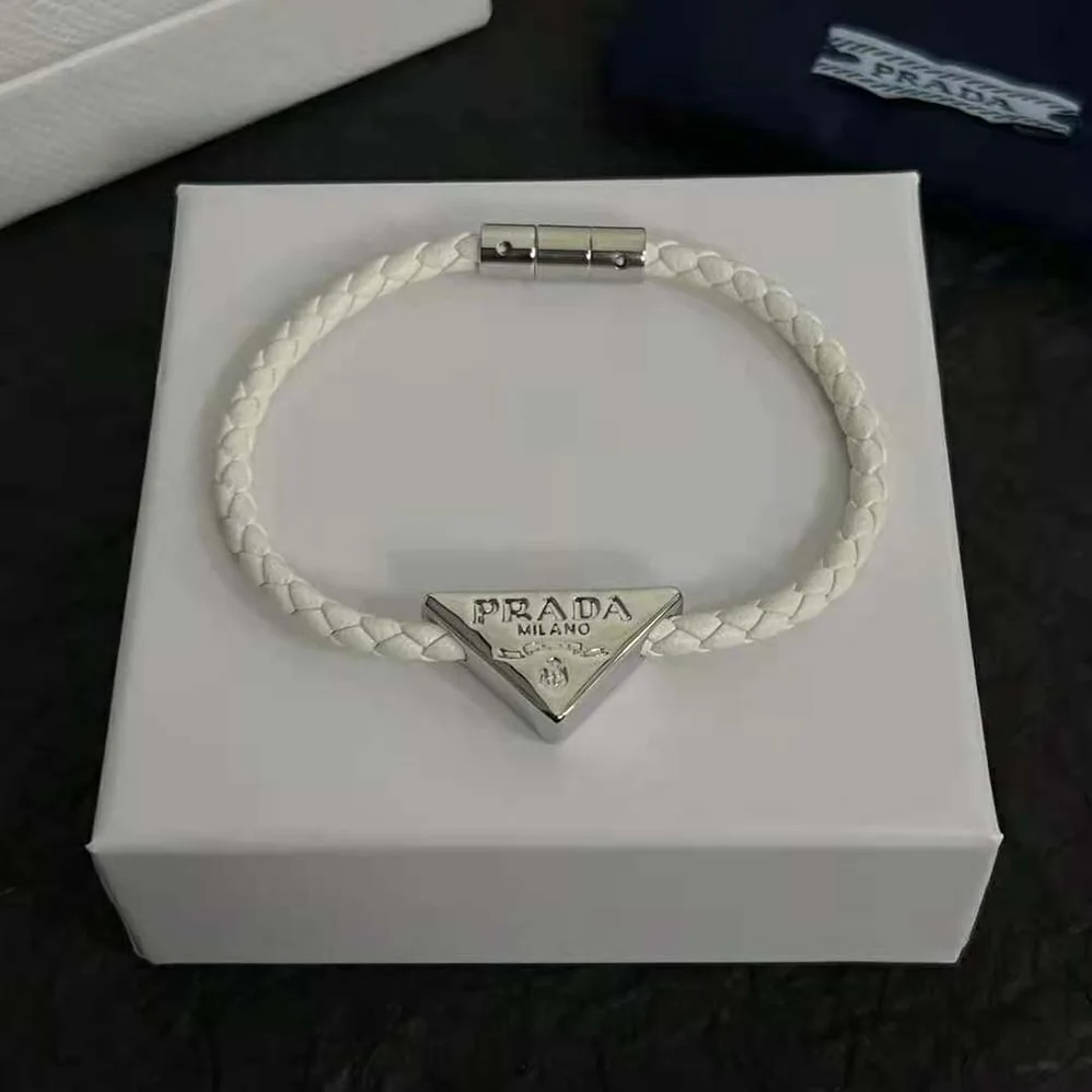 Prada Braided Nappa Leather Bracelet for Women