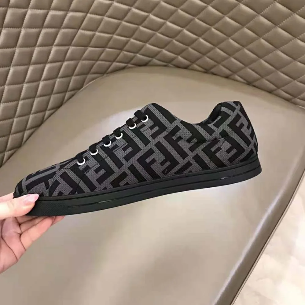 Fendi Sneakers Brown Tech Fabric Low for Men in Tops Fendi Sneakers Brown Tech Fabric Low for Men in Tops