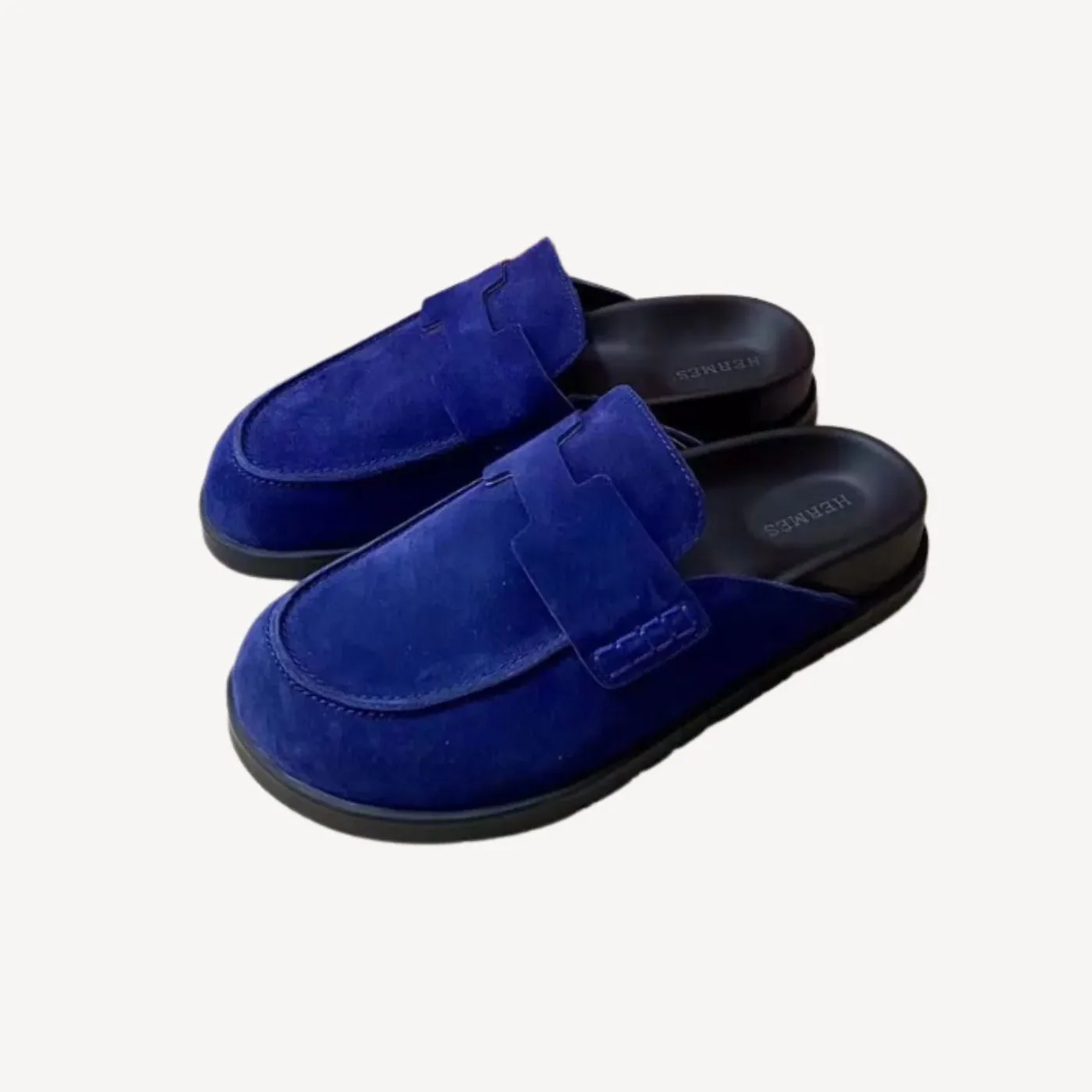 Hermes Go Mule Navy Blue