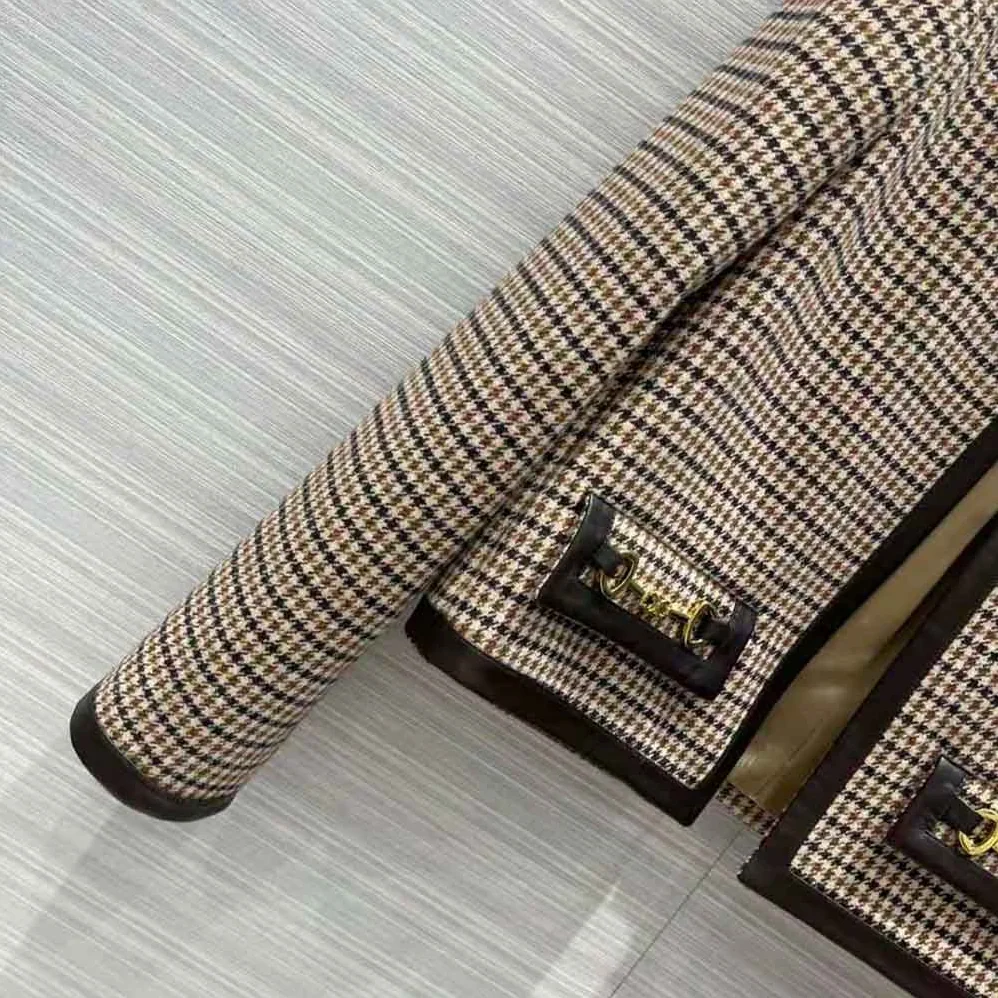 Celine Chasseur Jacket in Houndstooth Wool for Women Celine Chasseur Jacket in Houndstooth Wool for Women