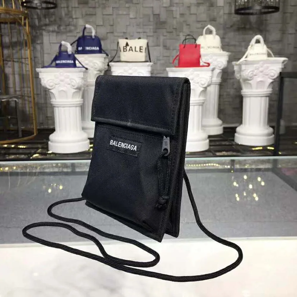 Balenciaga Explorer Pouch Strap for Men in Black Balenciaga Explorer Pouch Strap for Men in Black