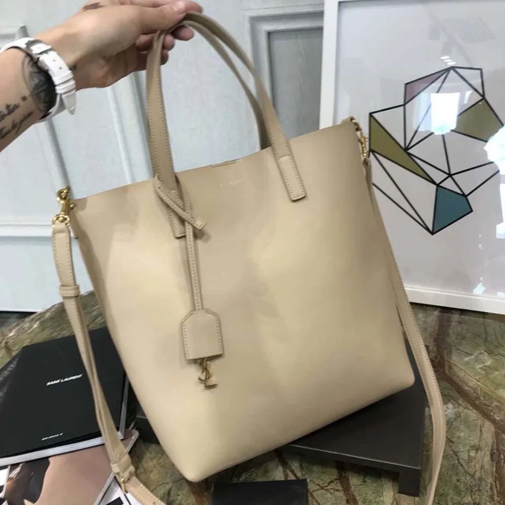 Saint Laurent YSL Saint Laurent Toy Shopping Bag for Women in Sandy Saint Laurent YSL Saint Laurent Toy Shopping Bag for Women in Sandy