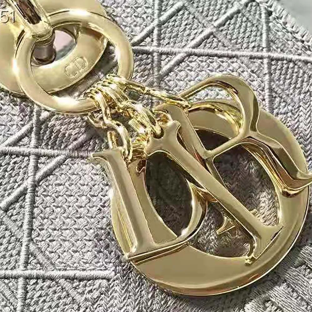 Dior Medium Lady D-Lite Bag Cannage Embroidery in Silver Dior Medium Lady D-Lite Bag Cannage Embroidery in Silver