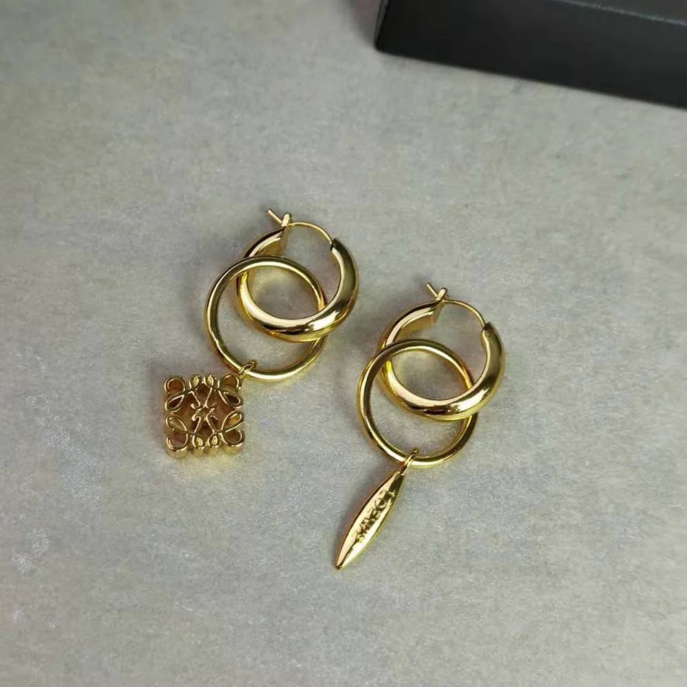 Loewe Anagram Asymmetric Earrings for Women