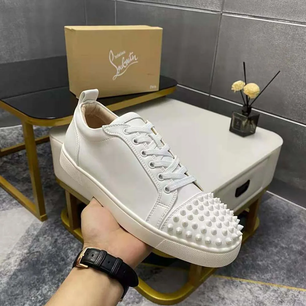 Christian Louboutin Louis Junior Spikes for Men in White