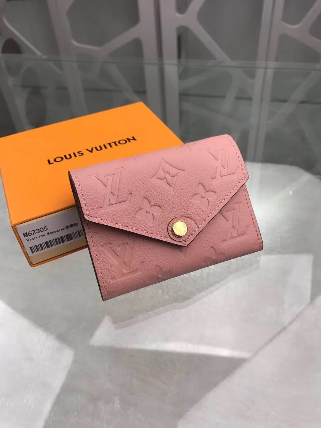 Louis Vuitton Victorine Wallet Monogram Empreinte Pink Louis Vuitton Victorine Wallet Monogram Empreinte Pink