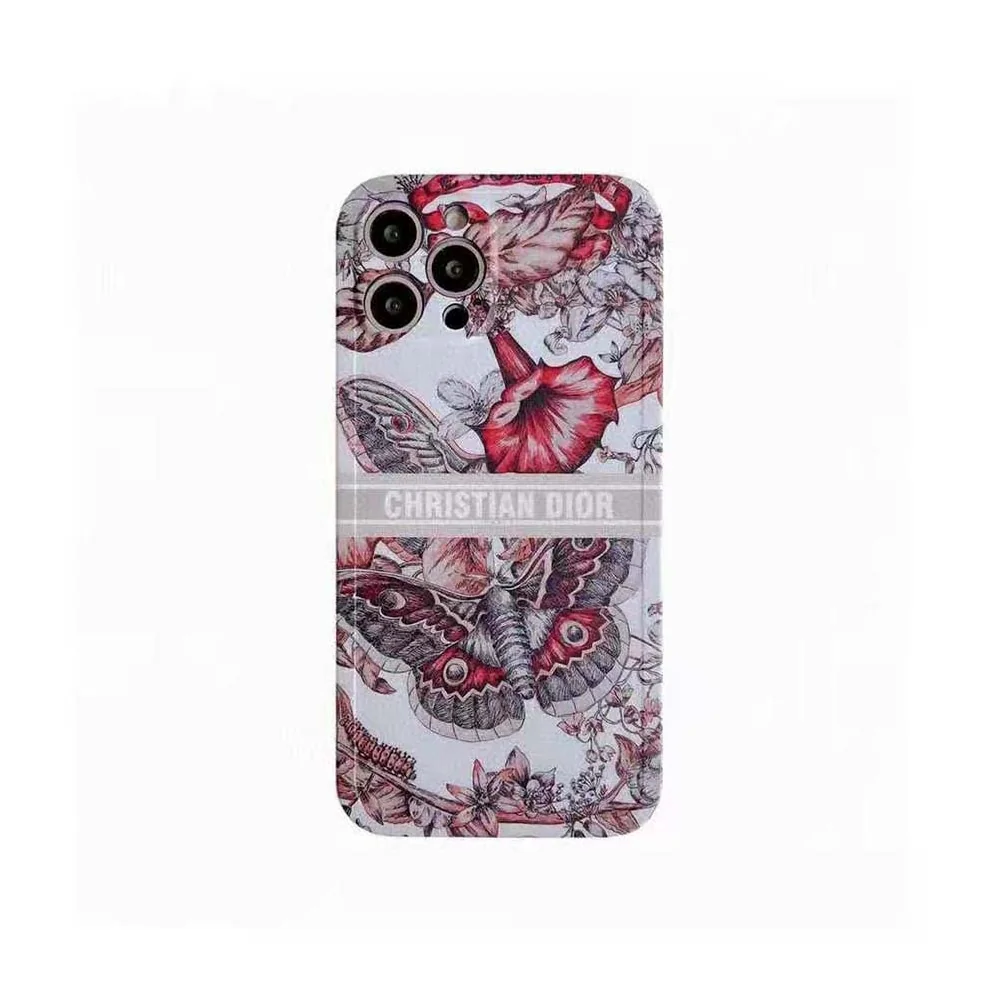 Dior Diortravel Cover for Apple iPhone Toile De Jouy Reverse Printed Calfskin for Women