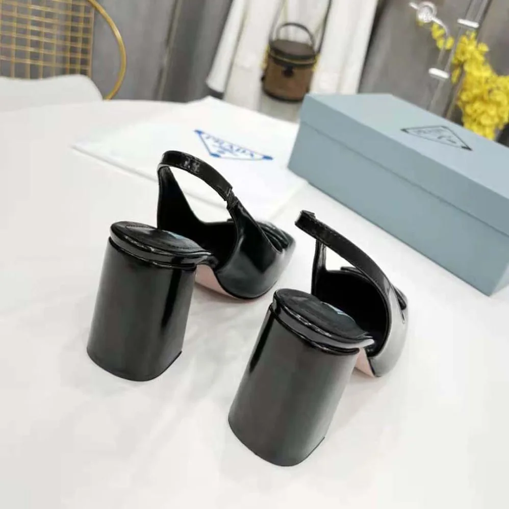 Prada Patent Leather Sling for Women in Back Pumps