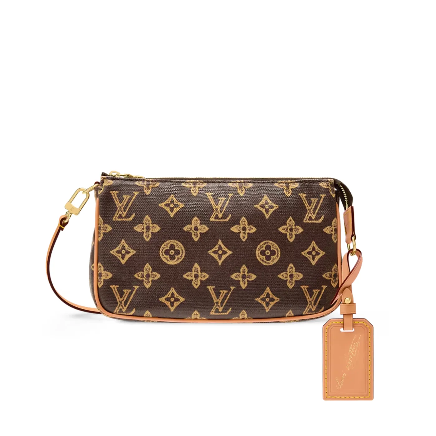 Louis Vuitton Pochette Accessoires Shoulder Bag / Brown Monogram Origine Ebene Gold Hardware