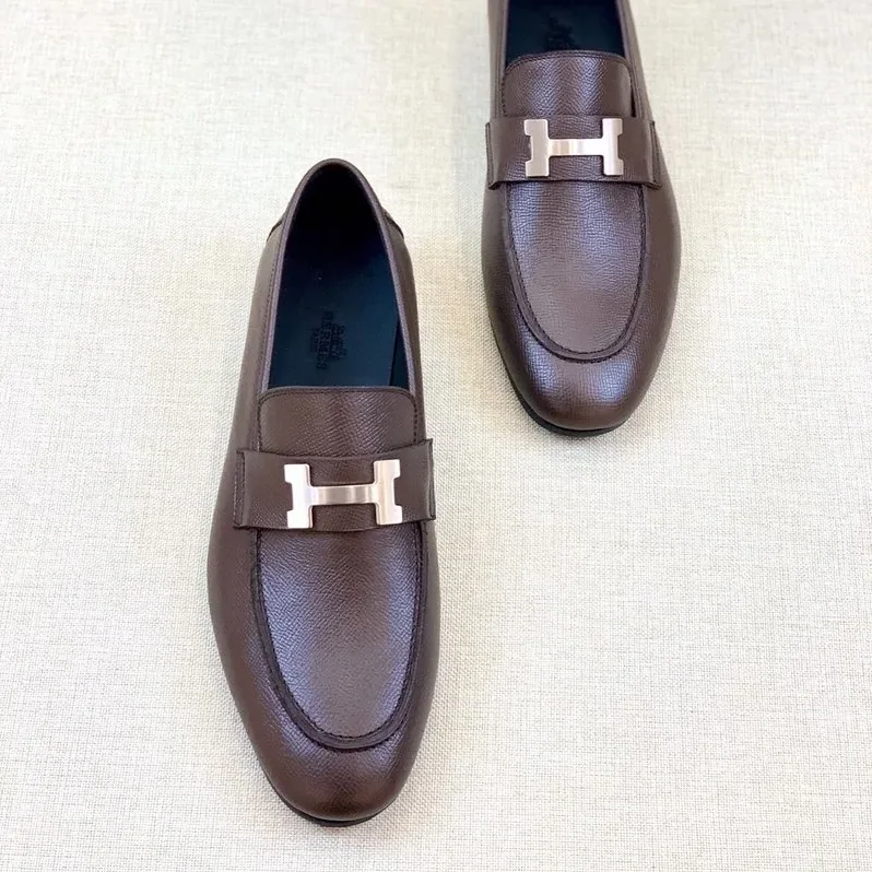 Hermes Paris Loafers Brown