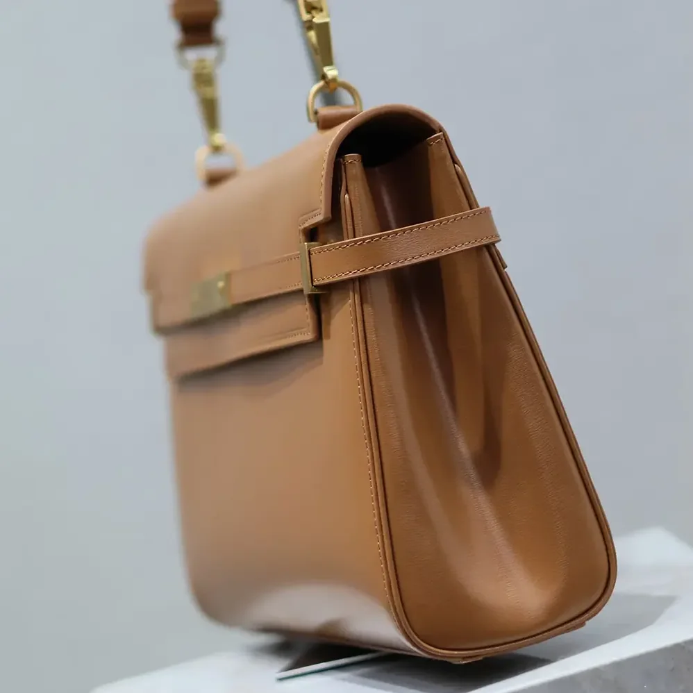 Saint Laurent YSL Manhattan Top-handle in Box Saint Laurent for Women in Brown Saint Laurent YSL Manhattan Top-handle in Box Saint Laurent for Women in Brown