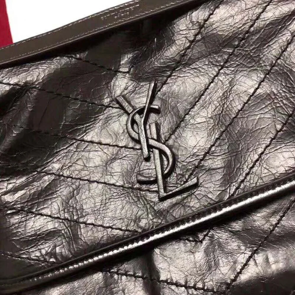 Saint Laurent YSL Niki Large in Vintage Leather for Women in Black