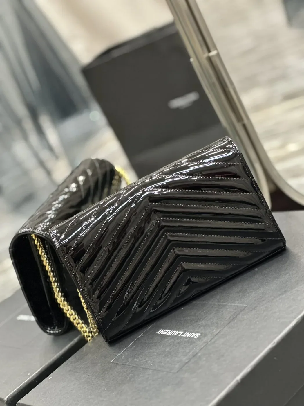 Saint Laurent Envelope Small Bag Black / Saint Laurent Envelope Small Bag Black /