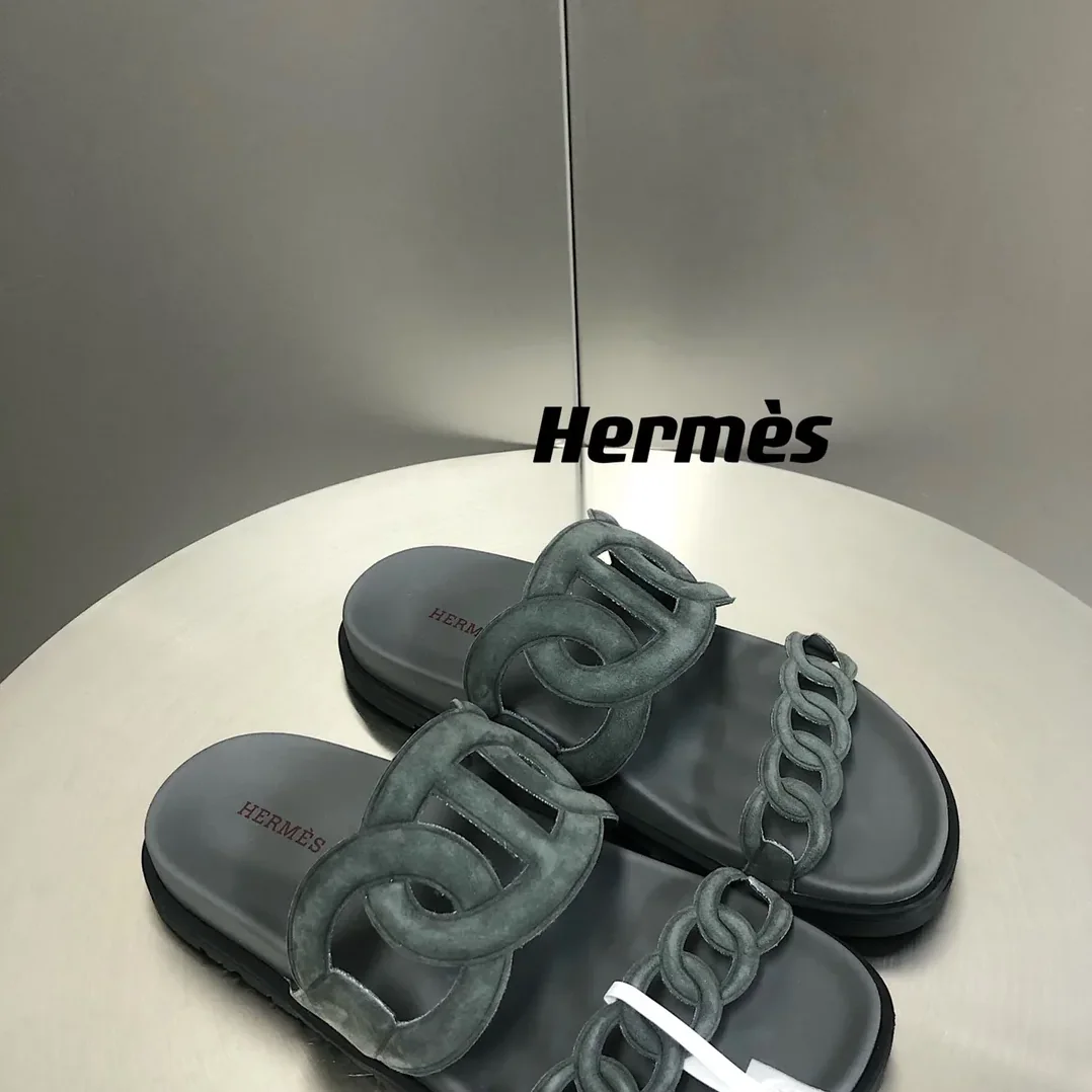 Hermes Extra Sandal Dark Grey Hermes Extra Sandal Dark Grey