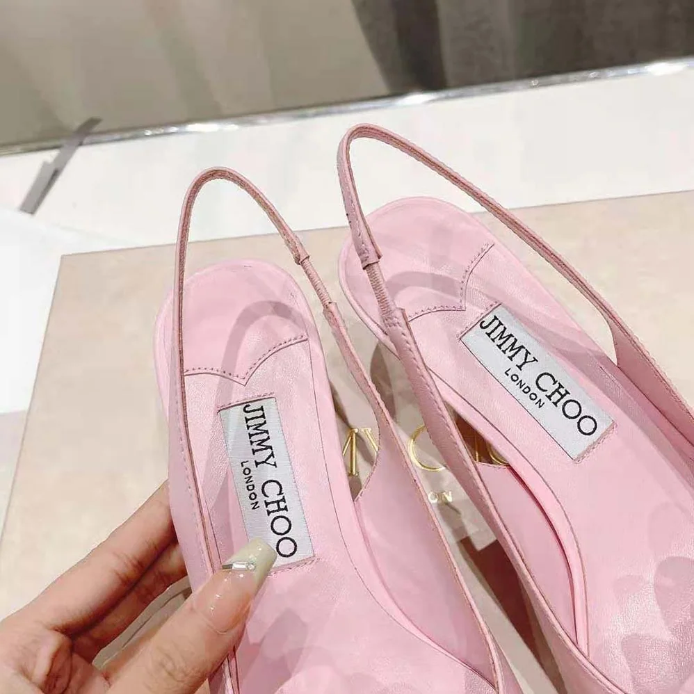 Jimmy Choo Amita Flowers 45 Rose Nappa Leather Sling Back Pumps with Flowers for Women Jimmy Choo Amita Flowers 45 Rose Nappa Leather Sling Back Pumps with Flowers for Women