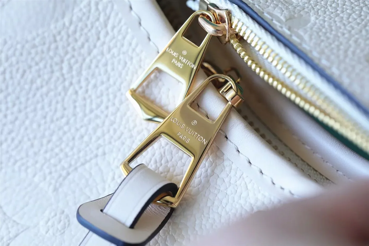 Louis Vuitton CarryAll PM Shoulder Bag in White Gold Hardware