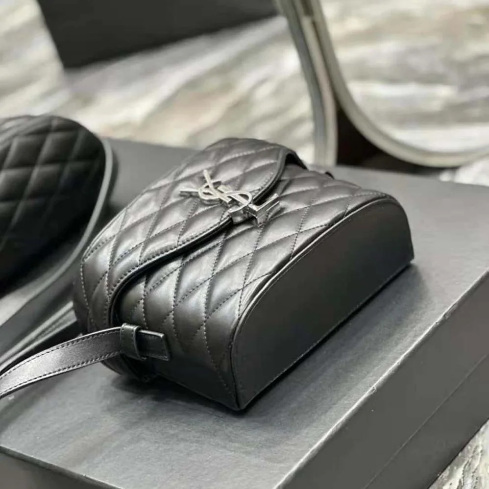 Saint Laurent YSL June Box Bag in Quilted Lambskin for Women Saint Laurent YSL June Box Bag in Quilted Lambskin for Women
