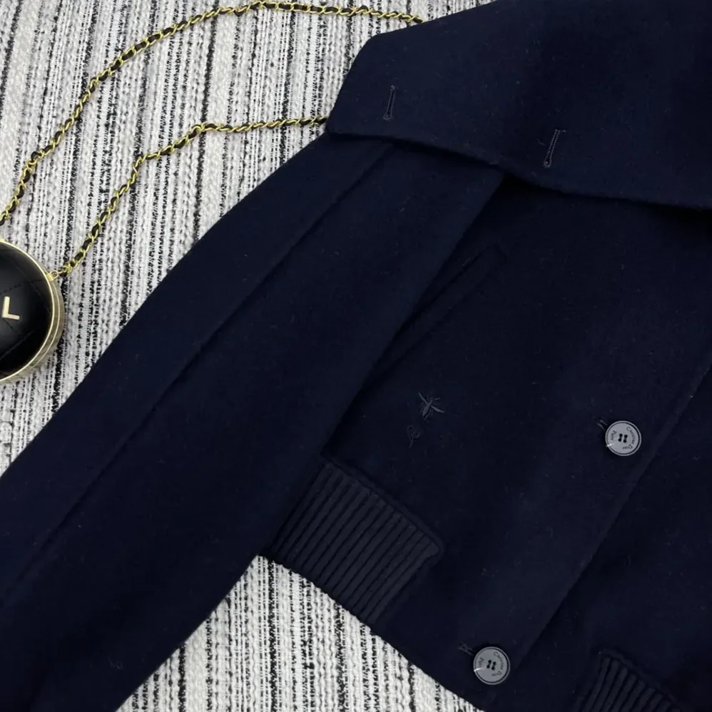 Dior Bomber Jacket with Oversized Collar for Women Dior Bomber Jacket with Oversized Collar for Women