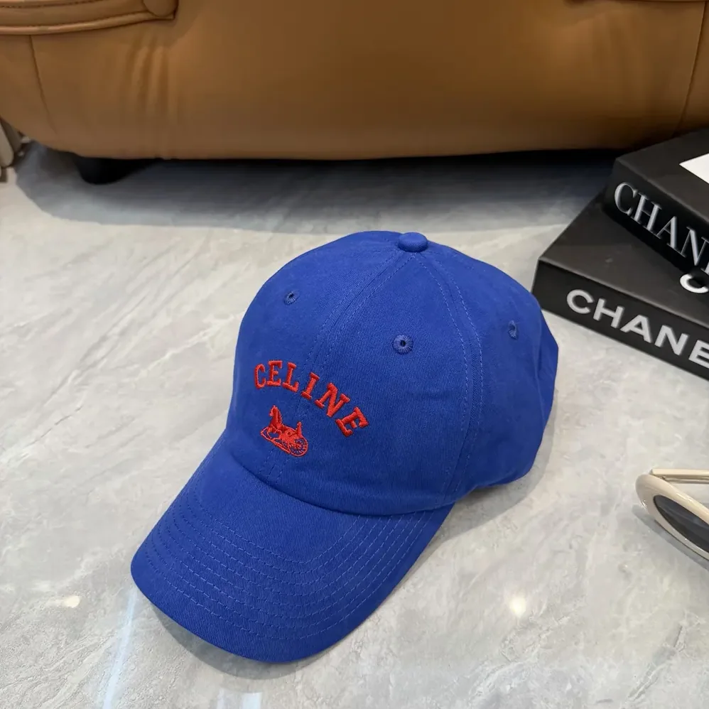 Celine Richelieu Cap In Cotton Twill for Women in Navy Celine Richelieu Cap In Cotton Twill for Women in Navy