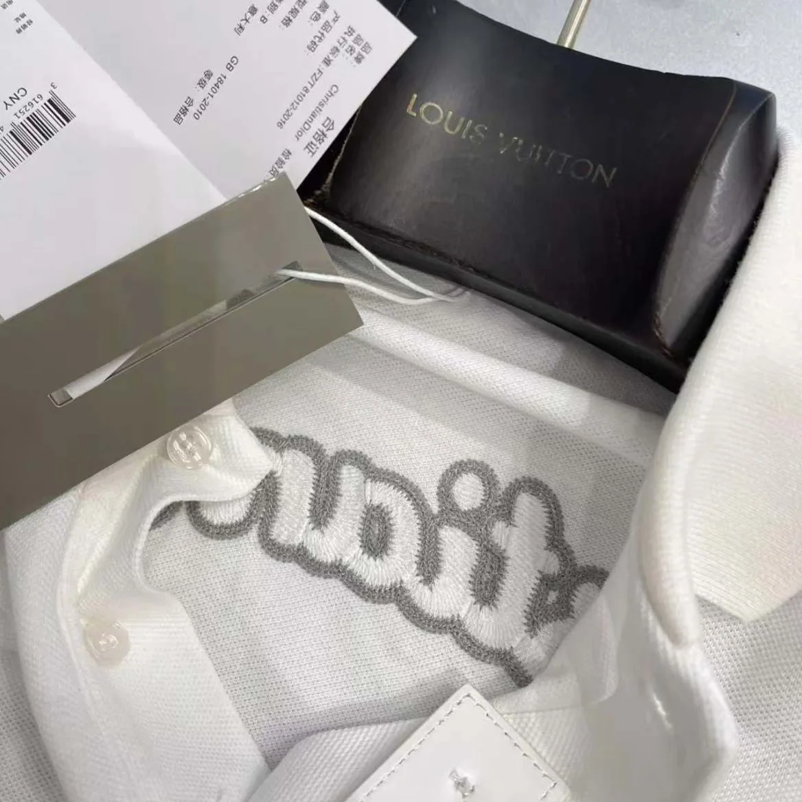 Dior Logo-embroidered Cotton Polo shirt for Men in White