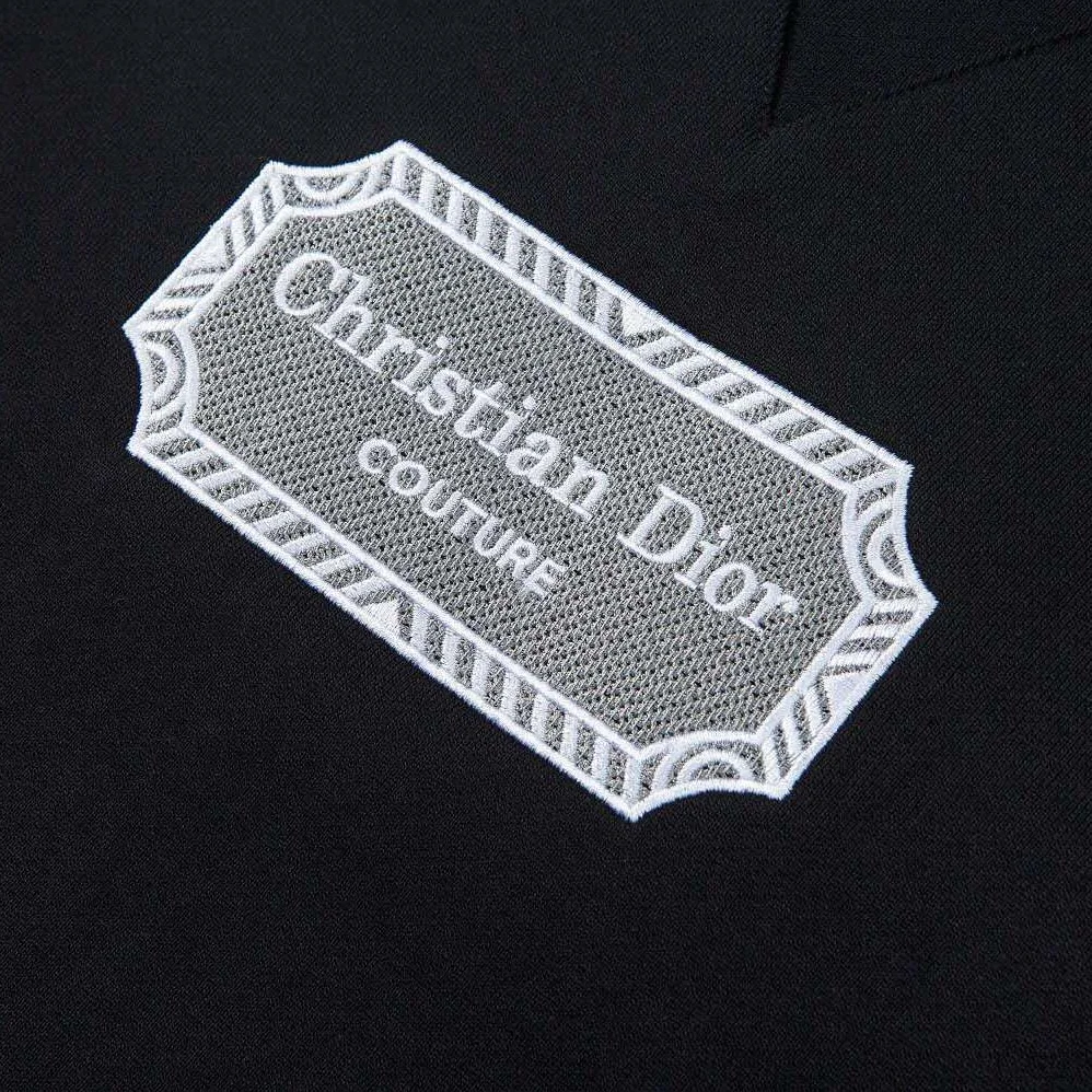 Dior Christian Dior Couture Sweatshirt Black Cotton Fleece for Men Dior Christian Dior Couture Sweatshirt Black Cotton Fleece for Men