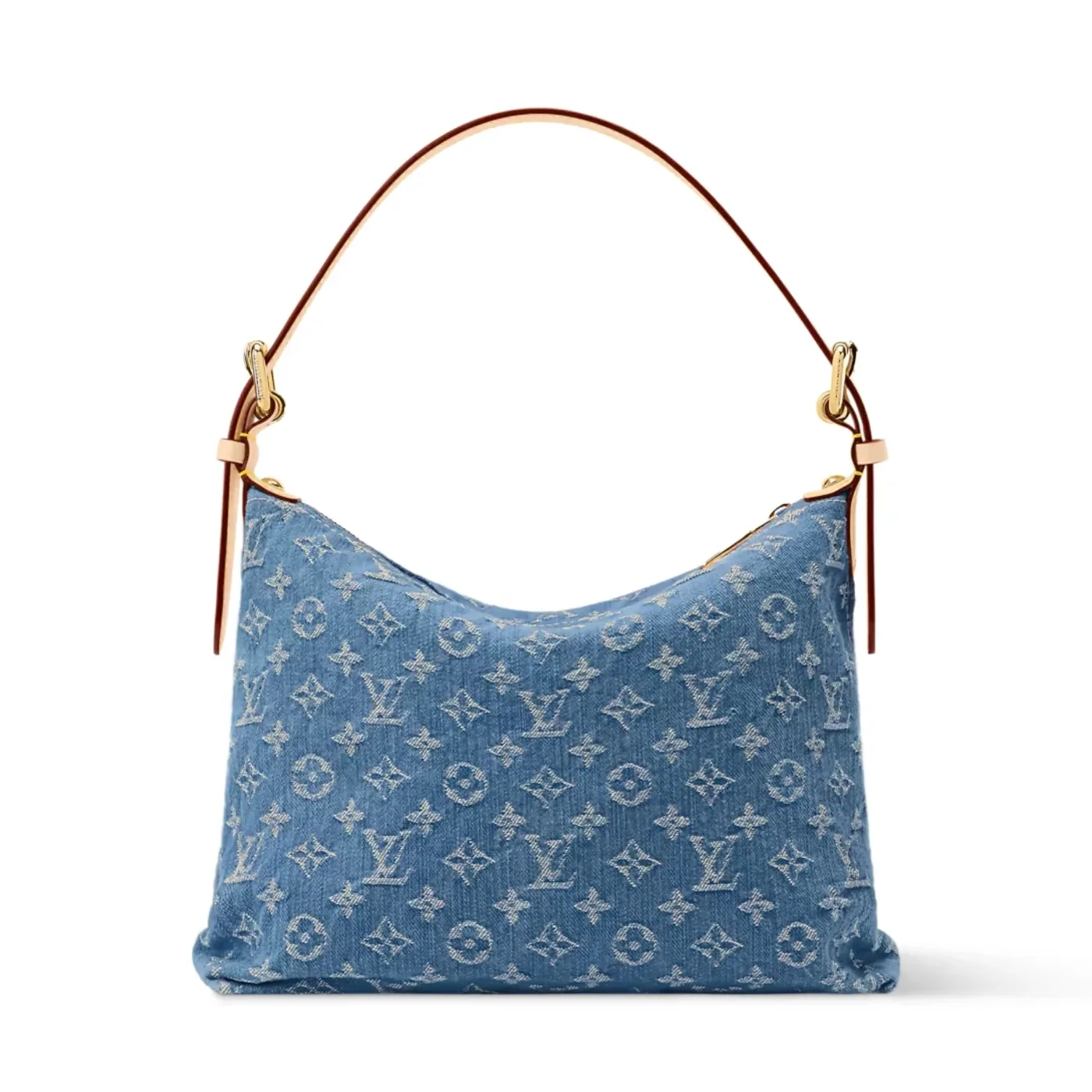 Louis Vuitton Baggy Shouder Bag in Blue Denim Gold Hardware
