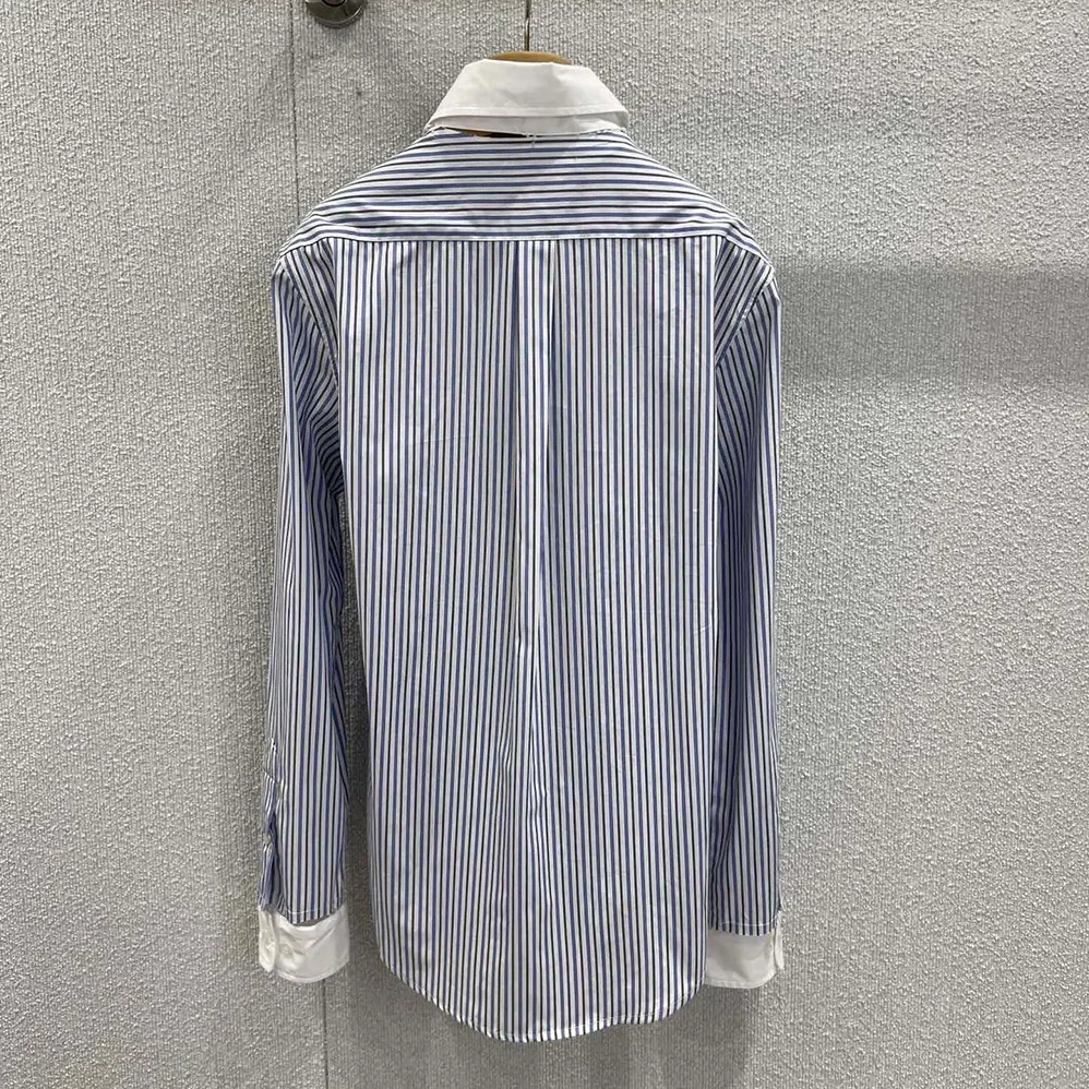 Miu Miu Striped Poplin Shirt for Women