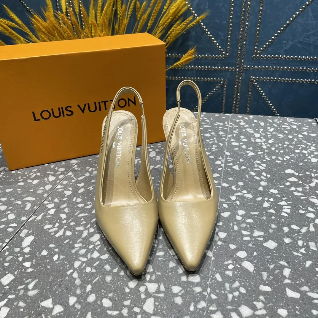 Louis Vuitton Sparkle Slingback Pump Beige