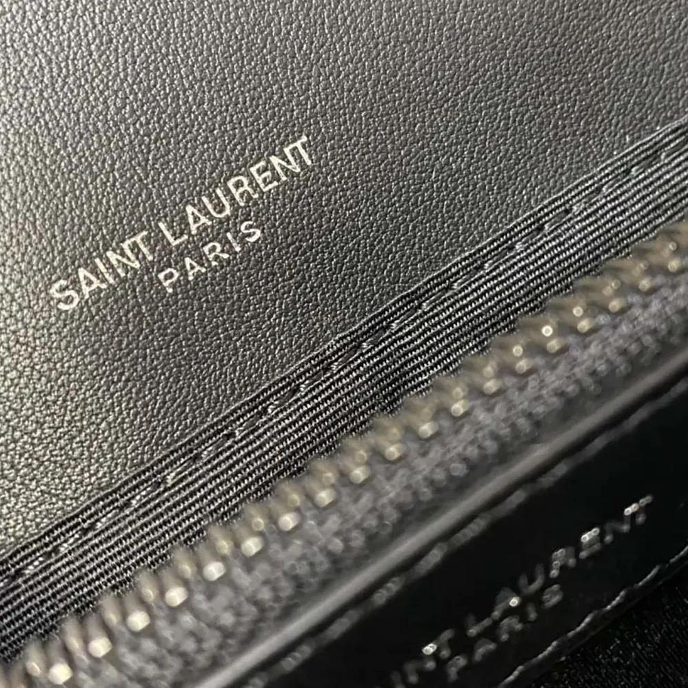 Saint Laurent YSL College Medium in Quilted Leather for Women in Black Saint Laurent YSL College Medium in Quilted Leather for Women in Black