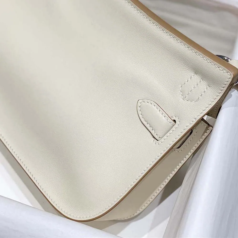 Hermes Jyspiere in Evercolor Leather for Women in White/Silver