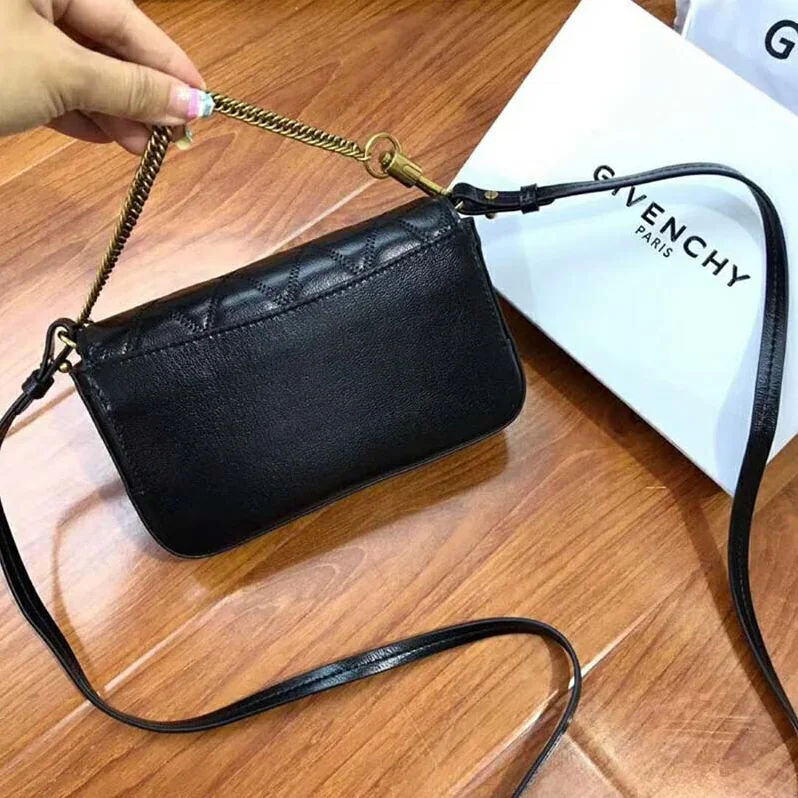Givenchy Mini Pocket Bag in Diamond Quilted Leather for Women in Black Givenchy Mini Pocket Bag in Diamond Quilted Leather for Women in Black