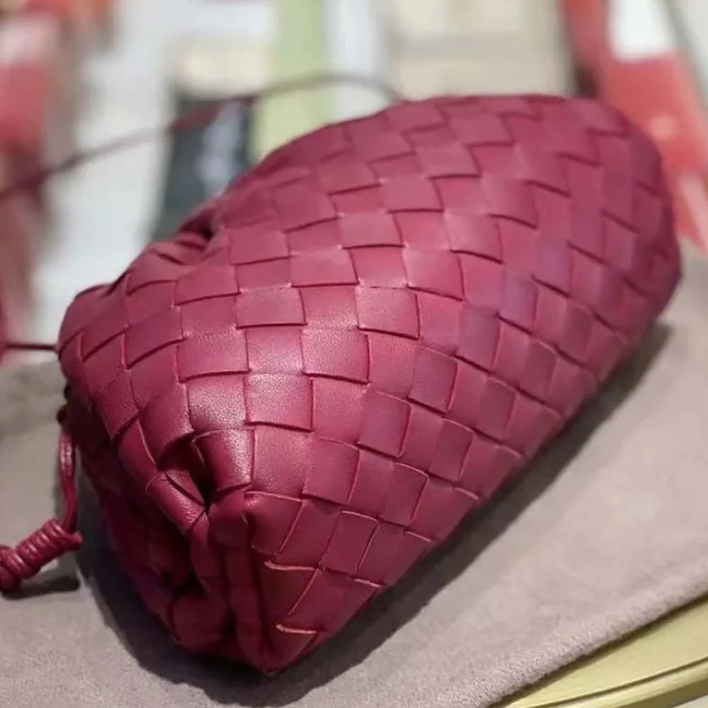 Bottega Veneta Mini Pouch Soft Voluminous Clutch in Supple Calf Leather for Women in Purple